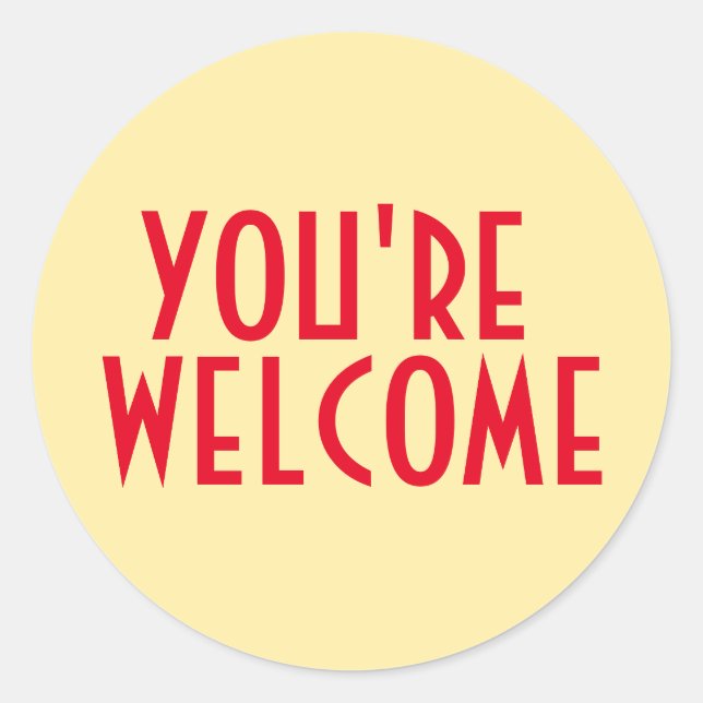 Eres Pegatina de bienvenida (Anverso)