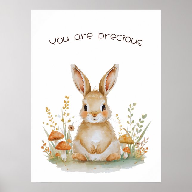 Eres Precioso - Conejo del Bosque Póster (Frente)