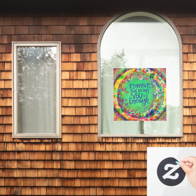 Eres Suficiente “Inspirivity” Calcomanía de Ventan (Ventana de inicio)