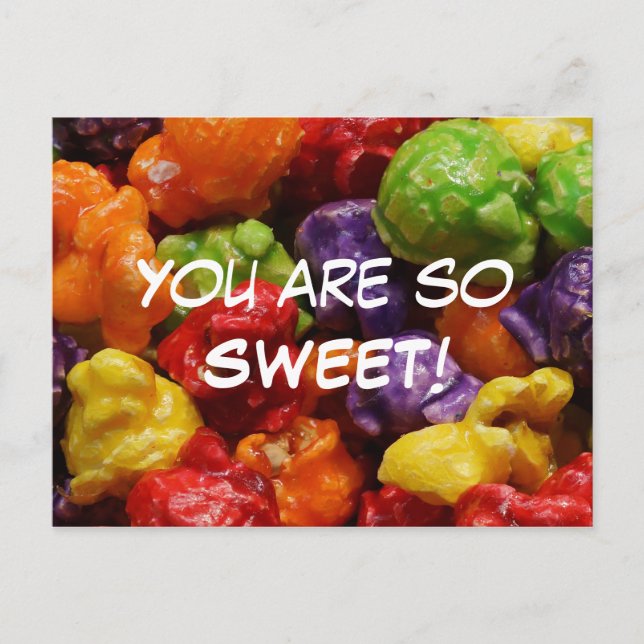 Eres Tan Dulce Postal De Popcorn Candeado (Anverso)