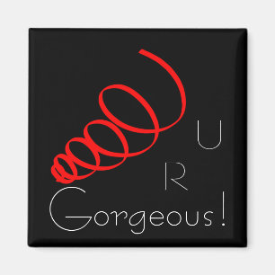 Eres U R Precioso Imán Espiral Rojo