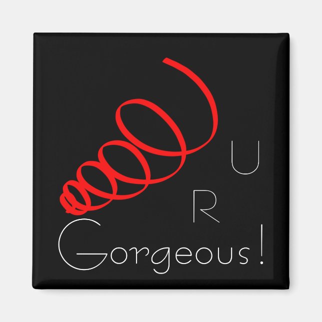 Eres U R Precioso Imán Espiral Rojo (Frente)