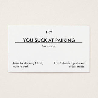 Eres un asco aparcar. (versión de personalizable l