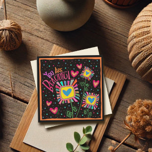 Eres un bello pensamiento divertido y floral de ti