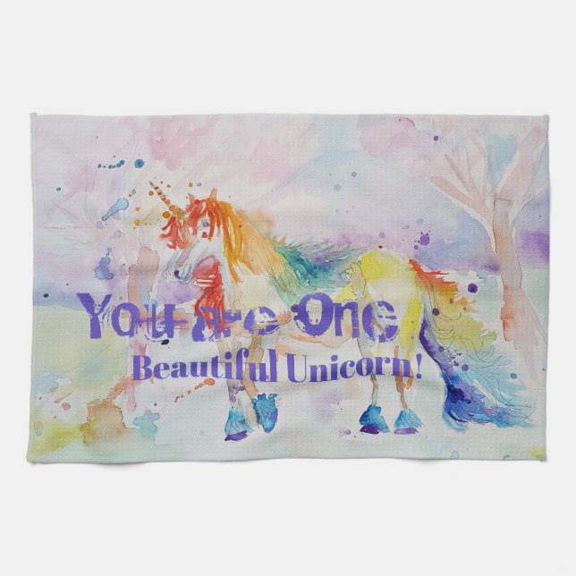 ¡Eres Un Bonito Unicornio! Toalla de té (Horizontal)
