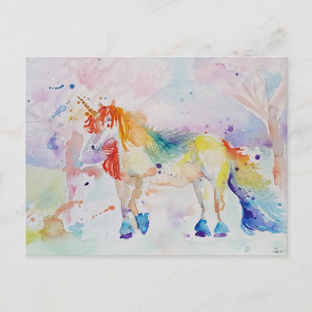 Eres Un Chica De Tarjetas Postales De Unicornio Ar (Anverso)