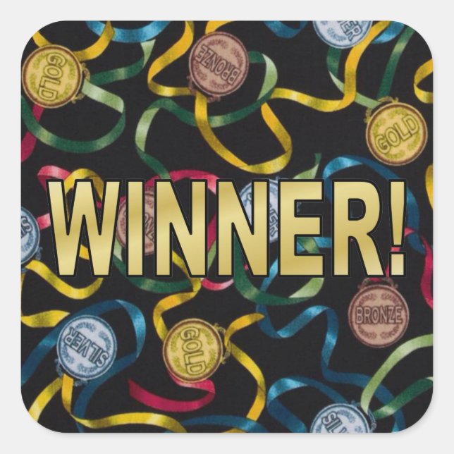 ¡Eres un ganador! Pegatina (Anverso)