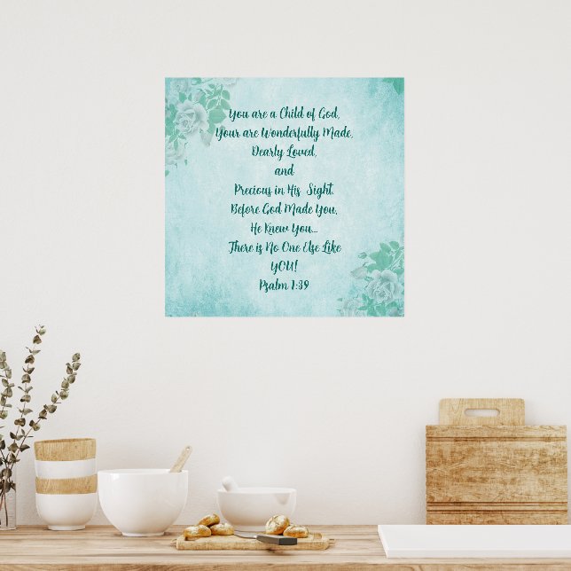 Eres un hijo de Dios Póster Arte de Pared Escritur (Cocina)