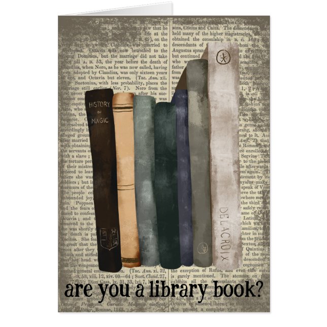 ¿Eres un libro de biblioteca? Vintage Valentine (Frente)