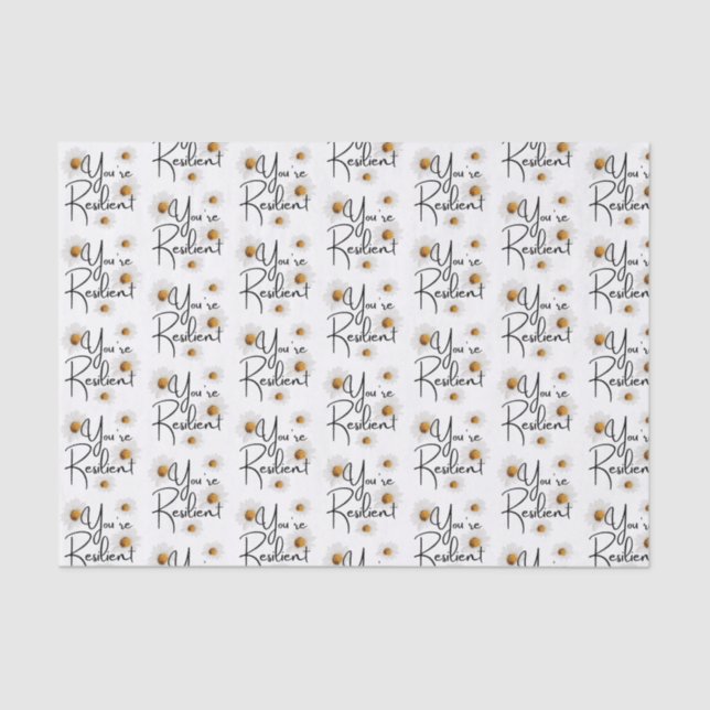 Eres un papel de tejido de margarita resistente (Anverso)