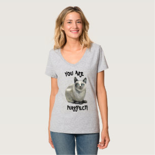 ¡Eres un perfecto! Pintura de gato en una camiseta