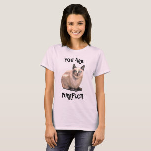 ¡Eres un perfecto! Pintura de gato en una camiseta