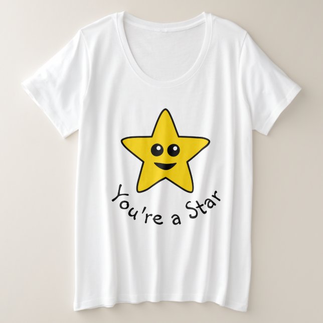 Eres una camiseta de tamaño Star Plus (Anverso del diseño)