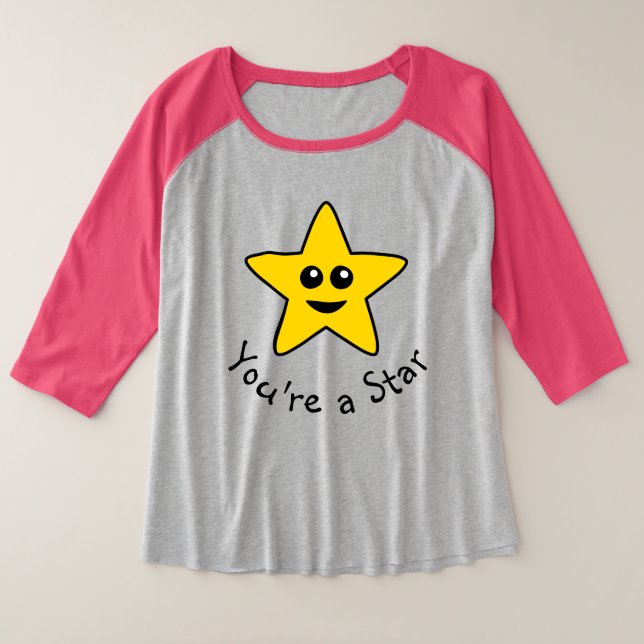 Eres una camiseta de tamaño Star Plus (Anverso del diseño)