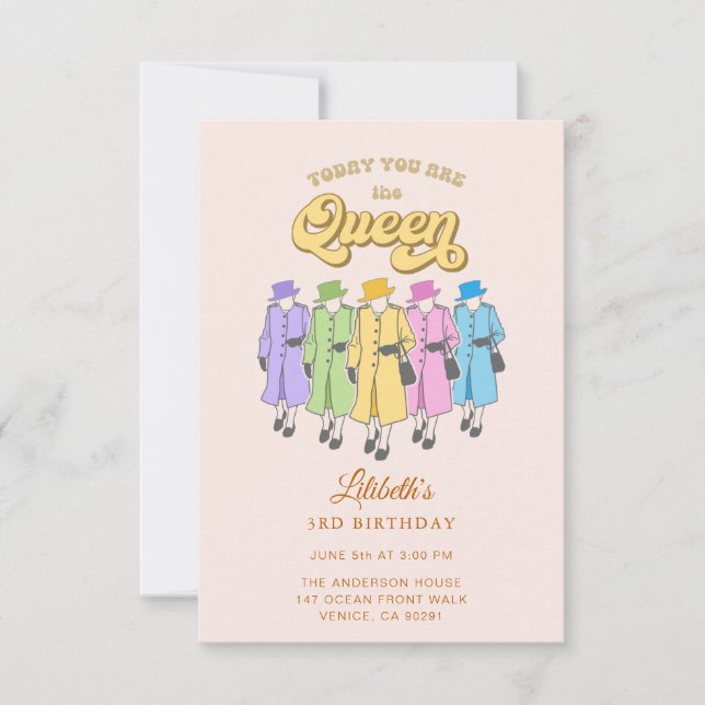Eres una invitación a jubilar por cumpleaños de re (Anverso)