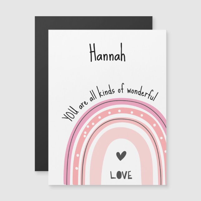 Eres una maravillosa acuarela arcoiris rosa (Anverso/Reverso)