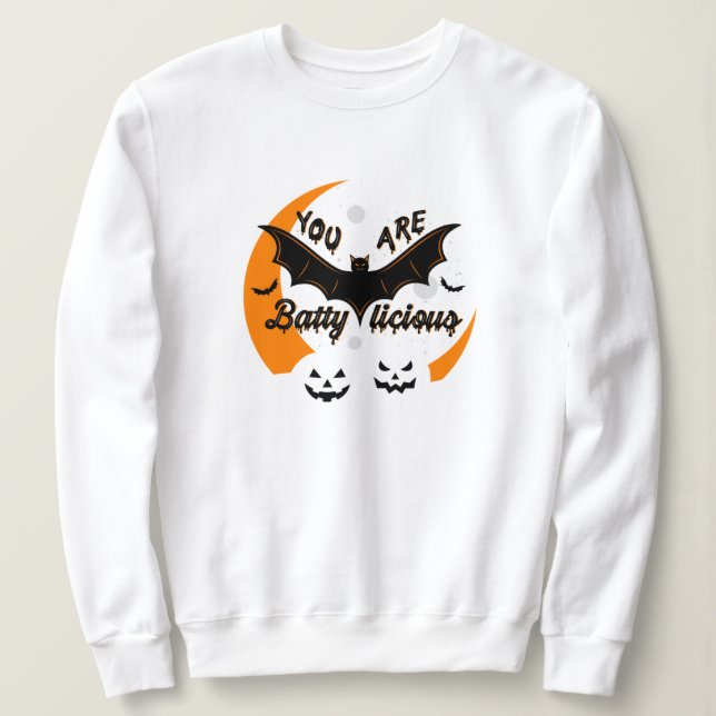 Eres una sudadera de camiseta blanca batiliciosa (Anverso del diseño)