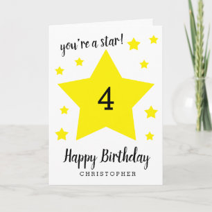 Eres una tarjeta de cumpleaños de Star 4th