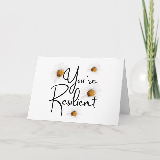 Eres una tarjeta de felicitación plegada y resiste (Anverso)