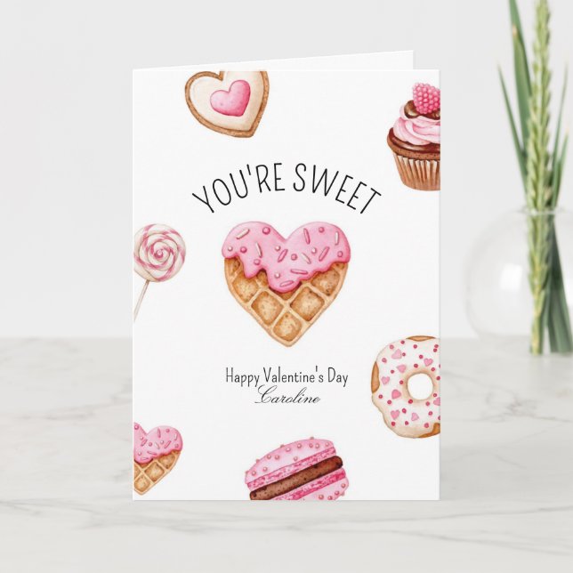 Eres una tarjeta El día de San Valentín dulce (Anverso)