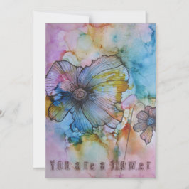 Eres una tarjeta magnética floral