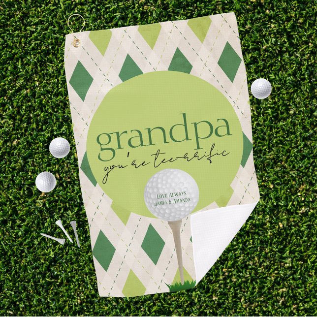 Eres una toalla de golf de regalo para él (Gift Golf Towel for the tee-rrific best by par Dad, Grandpa, Uncle, Step Dad or any golf lover!)