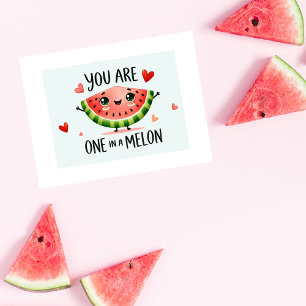 Eres uno en una tarjeta de melón