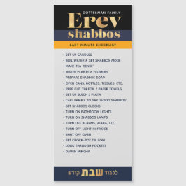 Erev Shabbos Lista De Verificación Recordatorio Ma