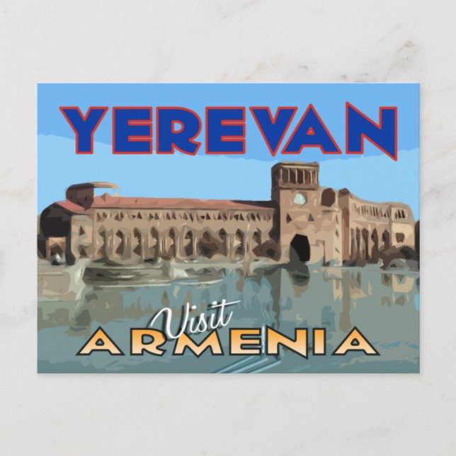 Ereván, visita postal de Armenia (Anverso)