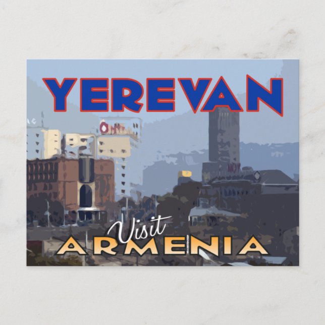 Ereván, visita postal de Armenia (Anverso)