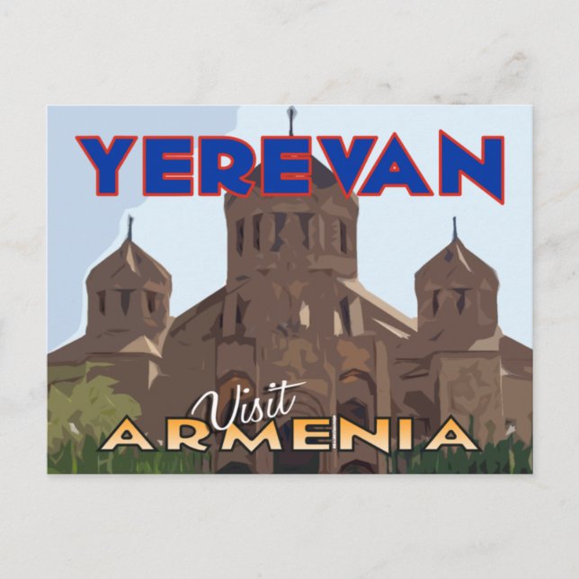 Ereván, visita postal de Armenia (Anverso)