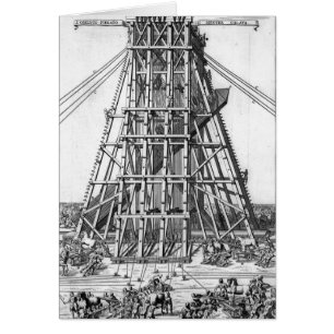 Erigiendo el antiguo Obelisco Egipcio