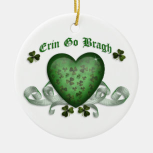 Erin go bragh irish corazón ornamento