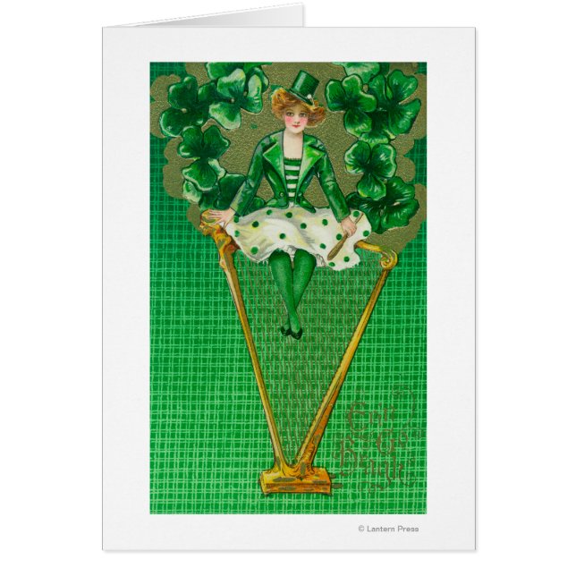 Erin Go Bragh Woman on Harp Scene (Frente)