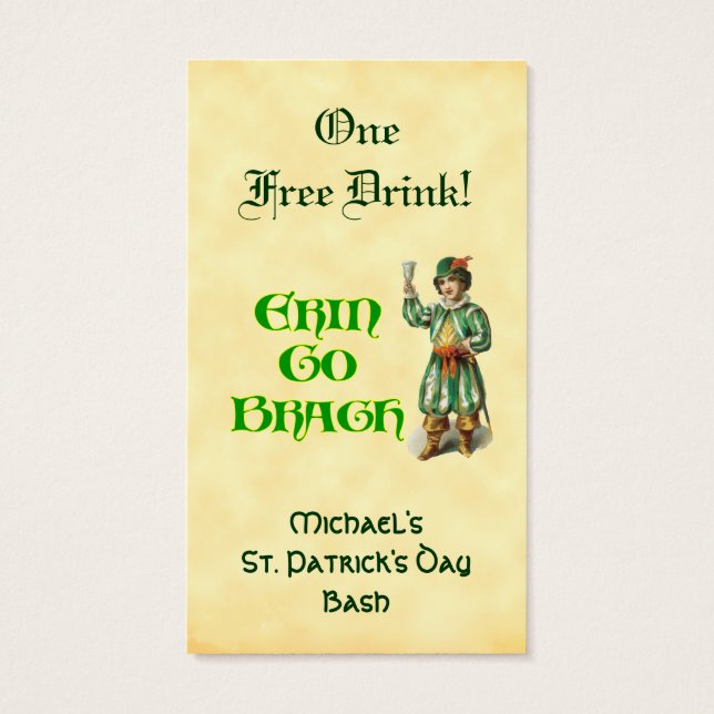 Erin Go Braugh Personalizado St Patricks Día de Be (Atrás)