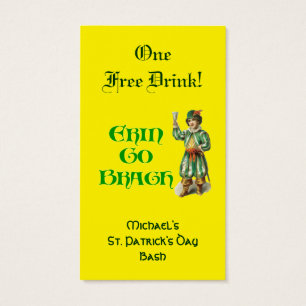 Erin Go Braugh Personalizado Ticket gratis de bebi