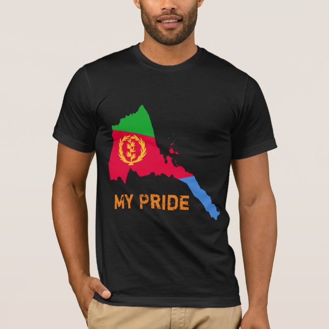 Eritrea: Mi orgullo con diseño de camiseta de mapa (Anverso)