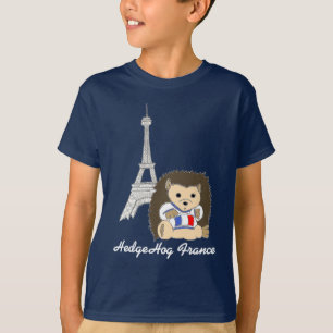 Erizo en camisetas oscuras de los niños de Franci