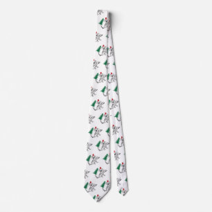Erizo Santa con corbata divertida