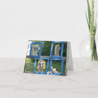 Ernie el mono del sock como tarjeta de nota de art