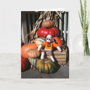 Ernie la tarjeta de la calabaza de Halloween del