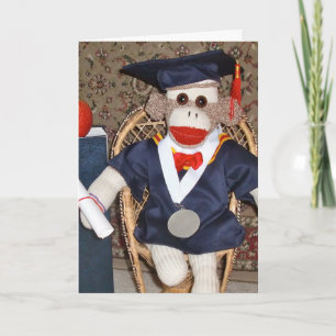 Ernie la tarjeta de la graduación del mono del
