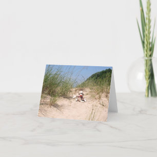 Ernie la tarjeta en blanco de las dunas de arena