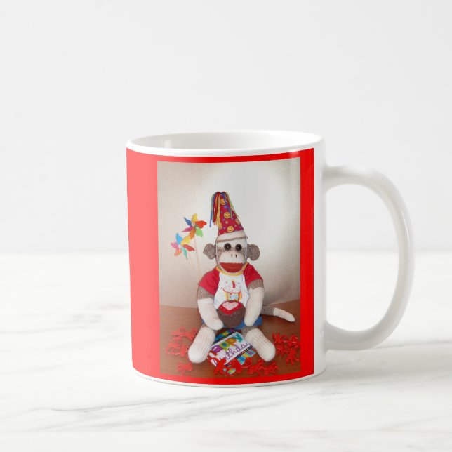 Ernie la taza del feliz cumpleaños del mono del (Derecha)