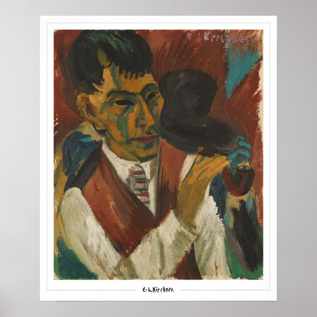 Ernst Ludwig Kirchner Zedign cartel de arte #320-2 (Frente)