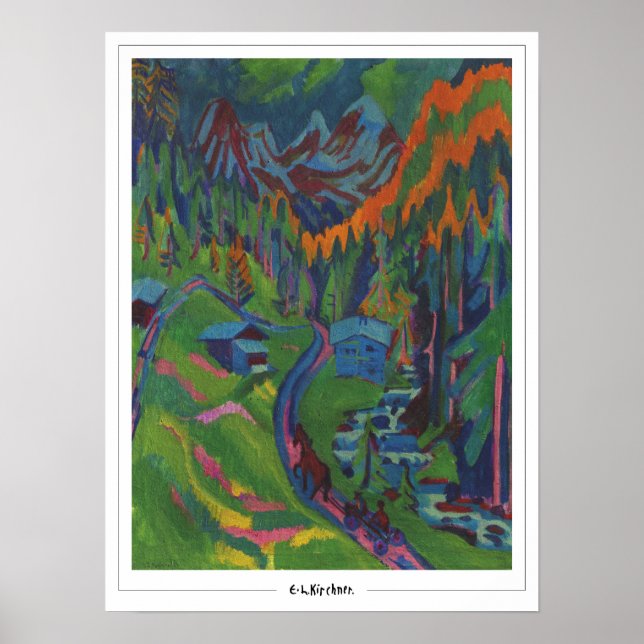 Ernst Ludwig Kirchner Zedign cartel de arte #497 (Frente)