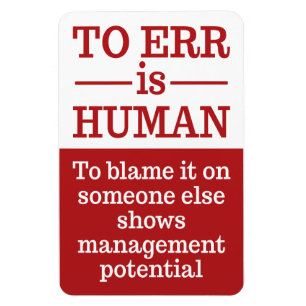 "Errar es humano" imán