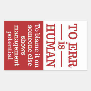 "Errar es humano" pegatinas