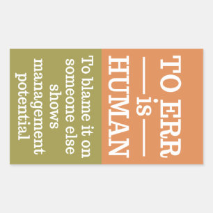 "Errar es humano" pegatinas