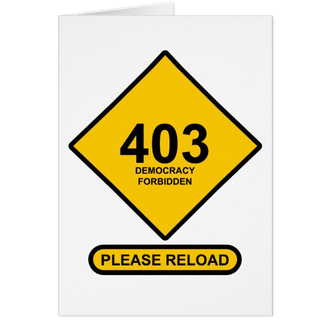 Error 403: Prohibida la democracia (Frente)